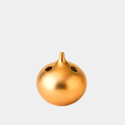 Oh No Vase-Matte Gold