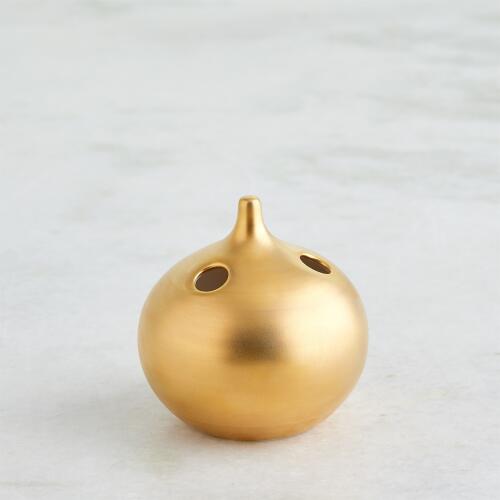 Oh No Vase-Matte Gold