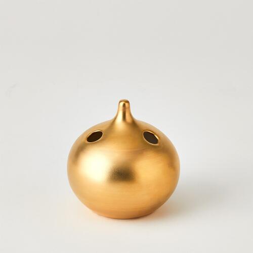 Oh No Vase-Matte Gold