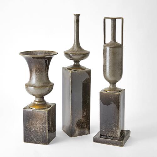 Pedestal Vase-Reactive Silver