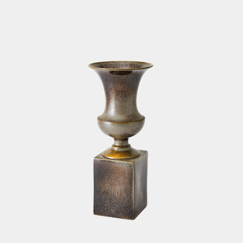 Graeae Pedestal Vase-Reactive Silver-Sm