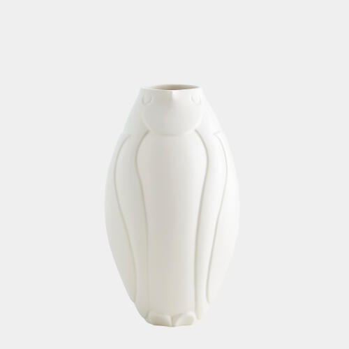 Penguin Vase-Matte White-Wide