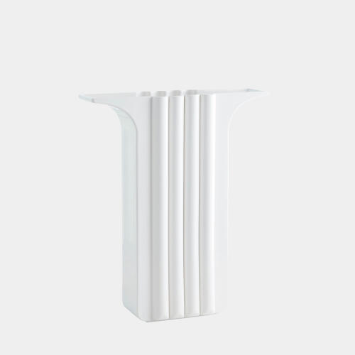 Flying Column Vase-White-Wide