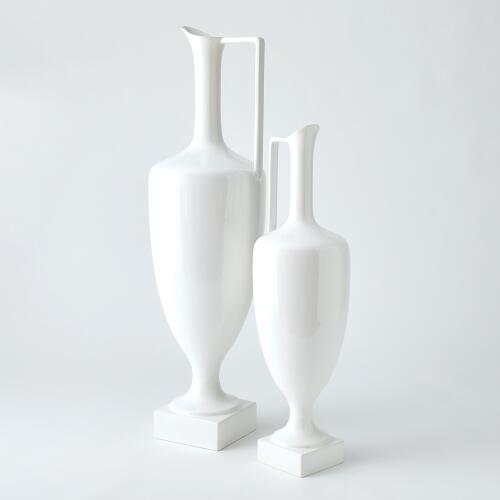 Quiet Curve Urn-White