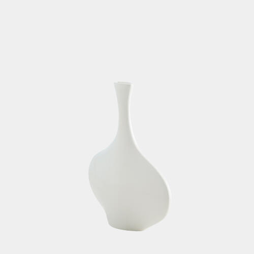Silhouette Vase-White-Wide
