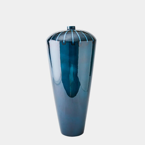 Goliath Domed Vase-Reactive Blue-Wide