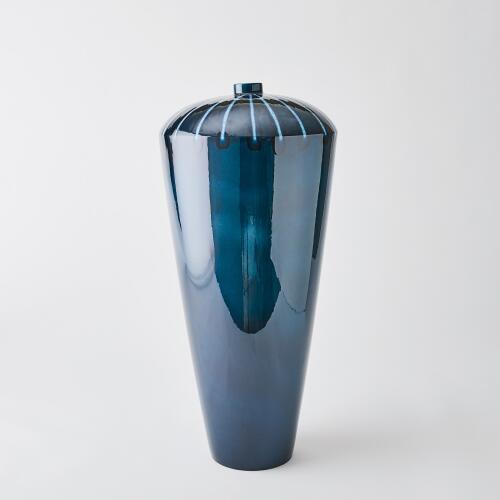 Domed Vase-Reactive Blue