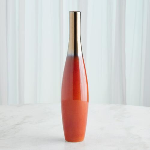 Boliche Vase-Red/Bronze