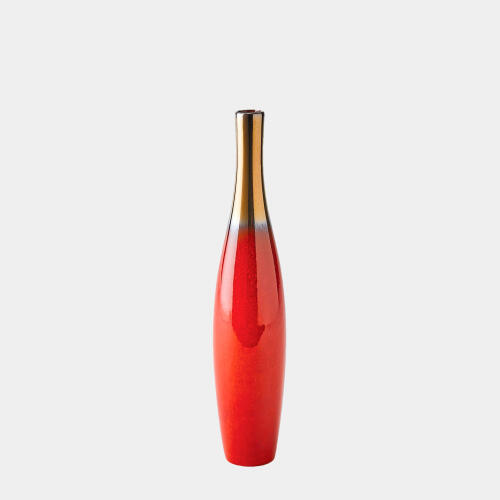 Boliche Vase-Red/Bronze