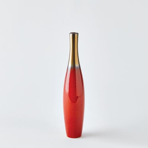 Boliche Vase-Red/Bronze