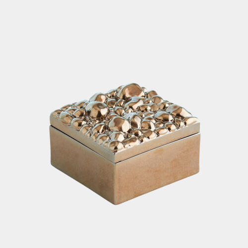 Arno Pebbles Box-Square-Bronze