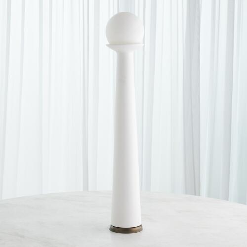 Alabaster Bulb Tower Lamp-White