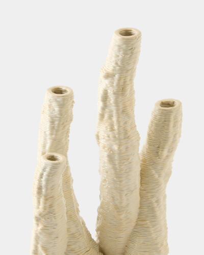 Coral Vase-Beige-Med