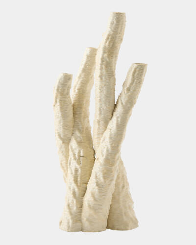 Coral Vase-Beige-Med