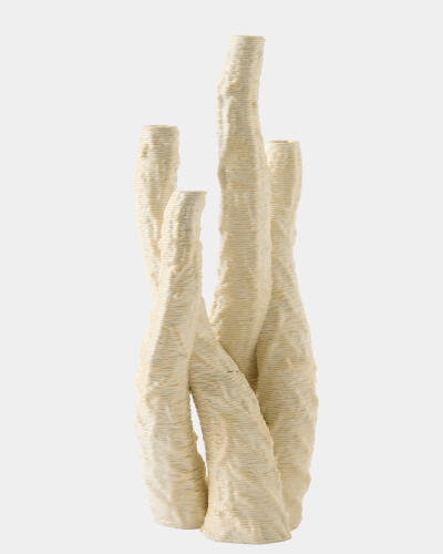 Coral Vase-Beige-Med