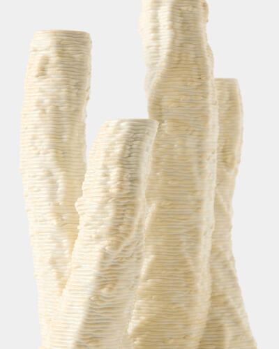 Coral Vase-Beige-Med