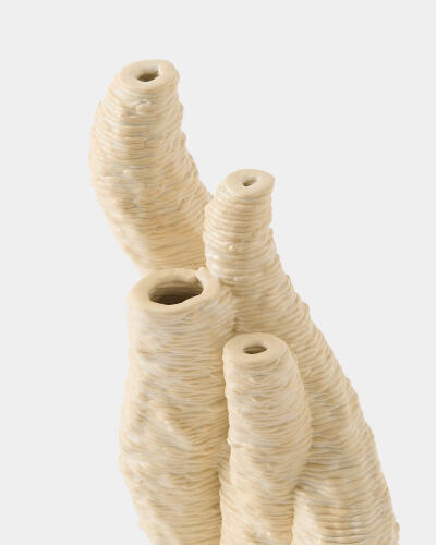 Coral Vase-Beige-Sm