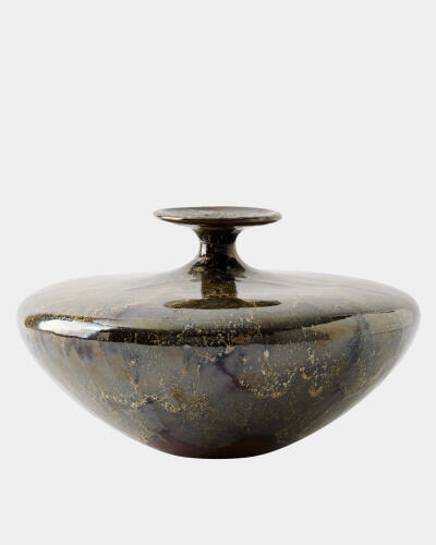 Tapered Neck Vase-Reactive Green