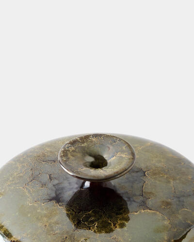 Tapered Neck Vase-Reactive Green