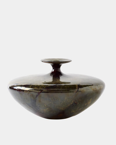 Tapered Neck Vase-Reactive Green