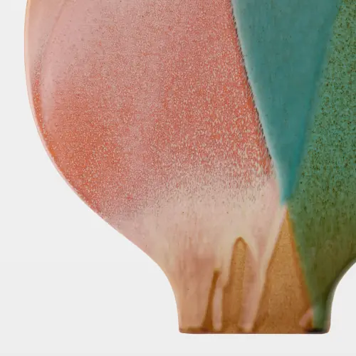 Amassar Gourd Vessel-Ochre/Blue/Orange