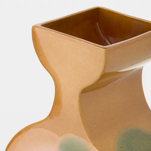 Amassar Gourd Vessel-Ochre/Blue/Orange