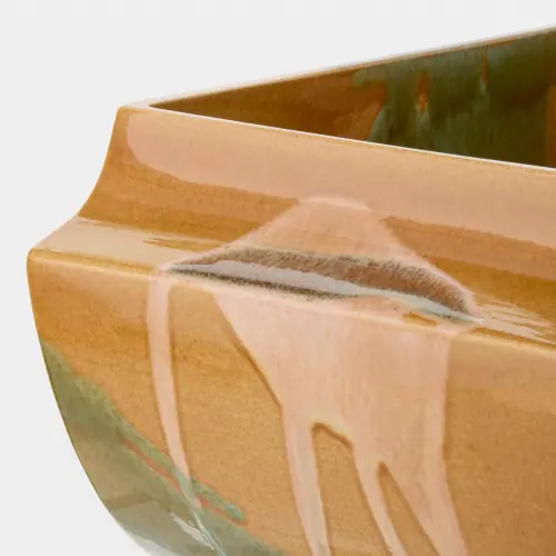 Amassar Bowl-Ochre/Blue/Orange