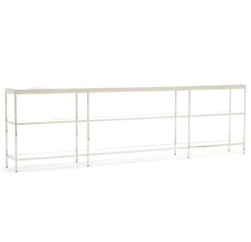 Vienna XL Low Bookcase - Stainless Steel