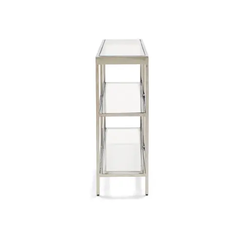 Vienna Medium Low Bookcase - Stainless Steel