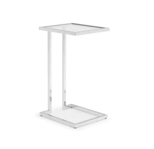 Vienna Pull-Up Table - Glass/Stainless Steel