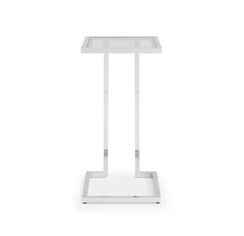 Vienna Pull-Up Table - Glass/Stainless Steel