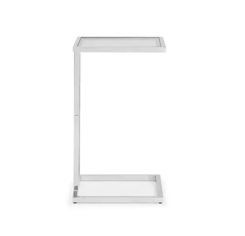 Vienna Pull-Up Table - Glass/Stainless Steel