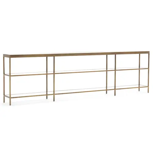 Vienna XL Low Bookcase - Antique Brass