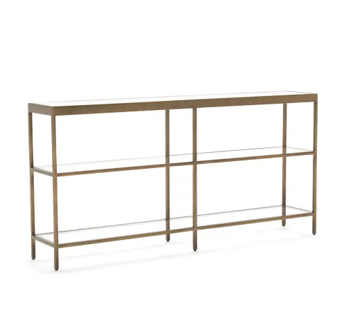 Vienna Medium Low Bookcase - Antique Brass
