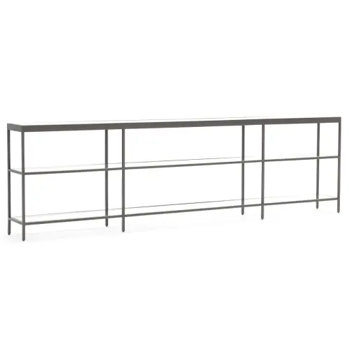Vienna XL Low Bookcase - Pewter