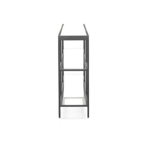 Vienna Large Low Bookcase - Pewter
