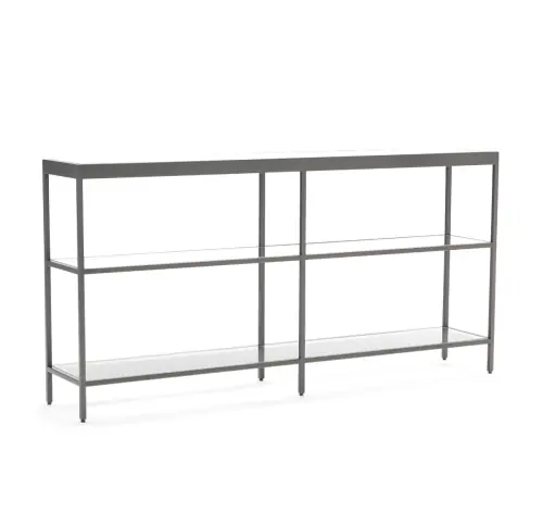 Vienna Medium Low Bookcase - Pewter