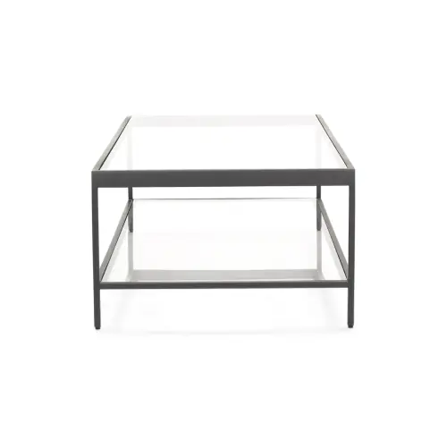 Vienna Rectangle Coffee Table - Glass/Pewter