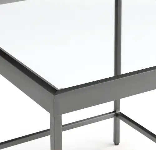 Vienna Side Table - Glass/Pewter