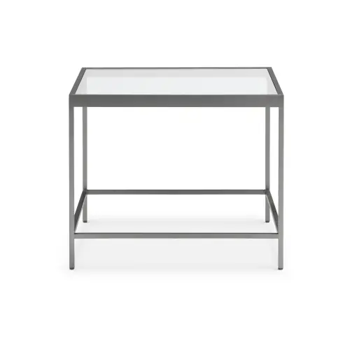 Vienna Side Table - Glass/Pewter