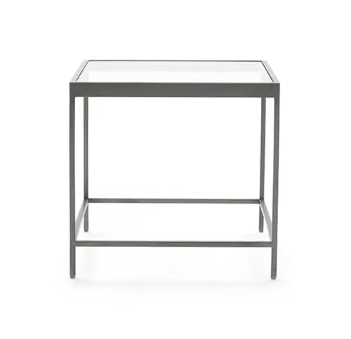 Vienna Side Table - Glass/Pewter