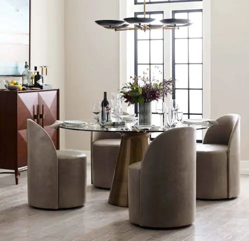 Addie Round Dining Table - Bronze