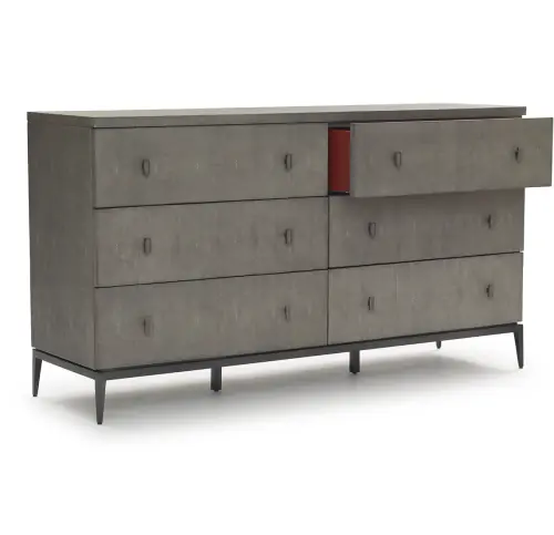 Solange 6-Drawer Dresser - Gray