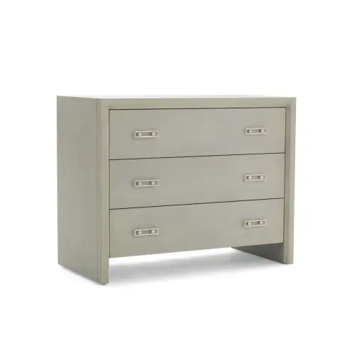 Malibu Large 3-Drawer Side Table - Gray
