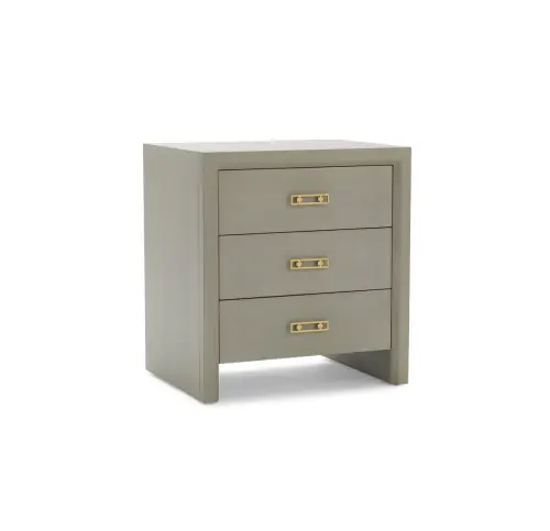 Malibu Small 3-Drawer Side Table - Gray