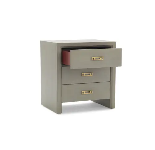 Malibu Small 3-Drawer Side Table - Gray