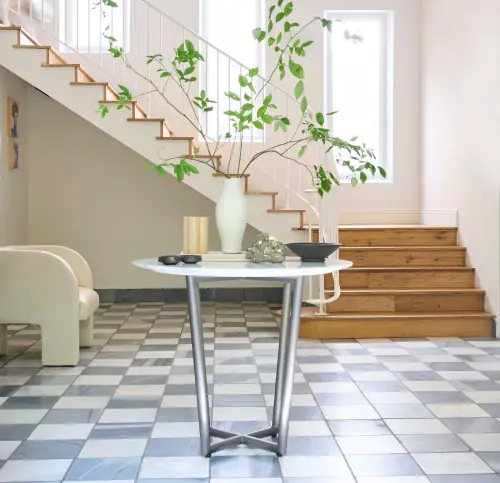 Modern Round Dining Table - Glass/Steel