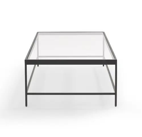 Vienna Lg Rect Coffee Table - Glass/Pewter