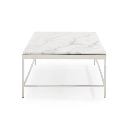 Vienna Lg Rect Coffee Table - Marble/Steel