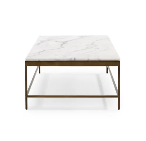 Vienna Lg Rect Coffee Table - Marble/Antique